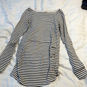 Black and White stripe maternity shirt small